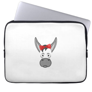 Housse Pour Ordinateur Portable Cadeau de costume d'Halloween d'âne floral animal