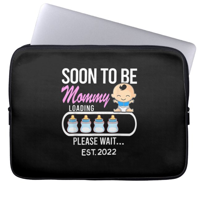 Housse Pour Ordinateur Portable Cadeau de mère | Future maman 2022 (Devant)