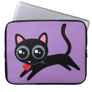 Housse Pour Ordinateur Portable Cadeau de voleur de cœur de chaton mignon pour fil