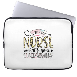 Housse Pour Ordinateur Portable Cadeau infirmière | Fière superinfirmière