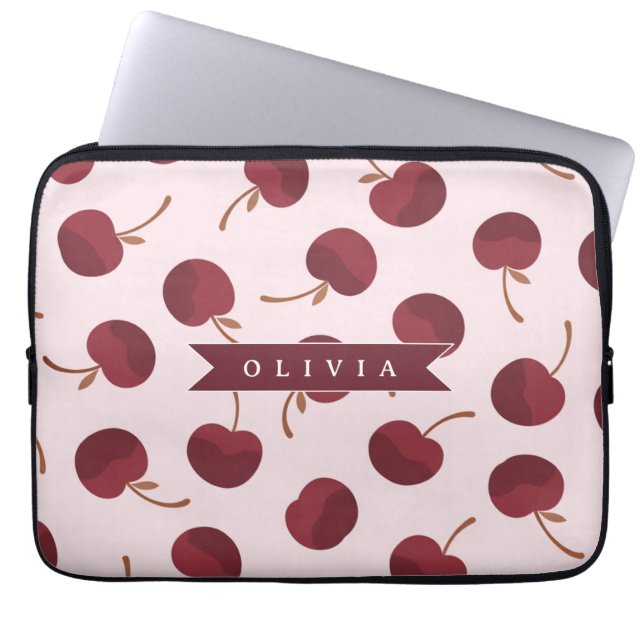 Housse Pour Ordinateur Portable Cadeau Personnalisé avec Motif Cerisier Esthétique (Devant)