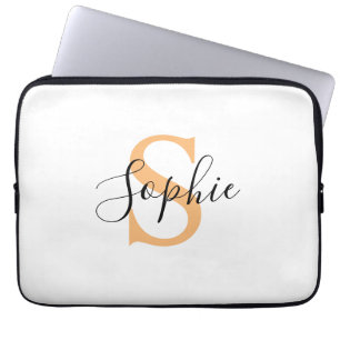 Housse Pour Ordinateur Portable Cadeau Personnalisé Nom Personnalisé Écriture Élég