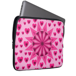 HOUSSE POUR ORDINATEUR PORTABLE CADEAU PETIT AMI PETITE AMIE MARI FEMME COEUR D'AM