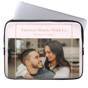 Housse Pour Ordinateur Portable Cadeau romantique personnalisé avec photo et texte