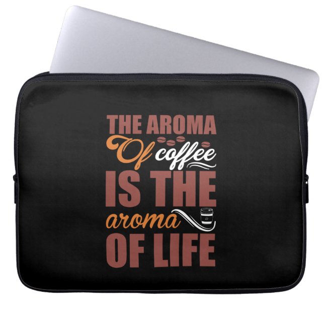 Housse Pour Ordinateur Portable Café Art L'Arôme Du Café (Devant)