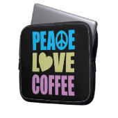 Housse Pour Ordinateur Portable Café d'amour de paix (devant gauche)