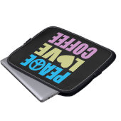 Housse Pour Ordinateur Portable Café d'amour de paix (Devant bas)