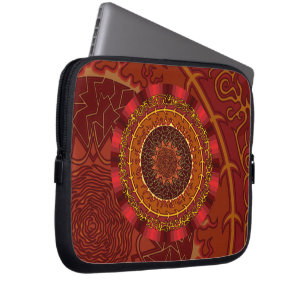 Housse Pour Ordinateur Portable Caisse d'ordinateur portable de mandala du feu