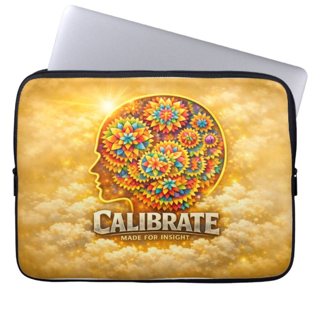 Housse Pour Ordinateur Portable CalibrateMind – Abstrait Encourageant la Puissance (Devant)