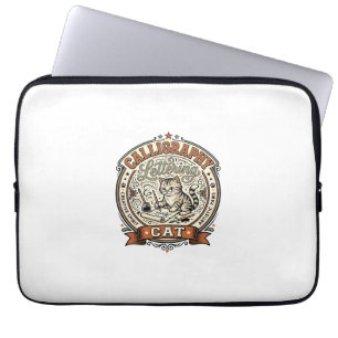 Housse Pour Ordinateur Portable Calligraphie Lettre Chaton Calligraphie Lettre Ca