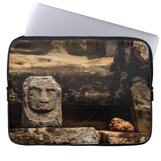 Housse Pour Ordinateur Portable Cambodia Smiling Stone Totem Laptop Sleeve (Devant)
