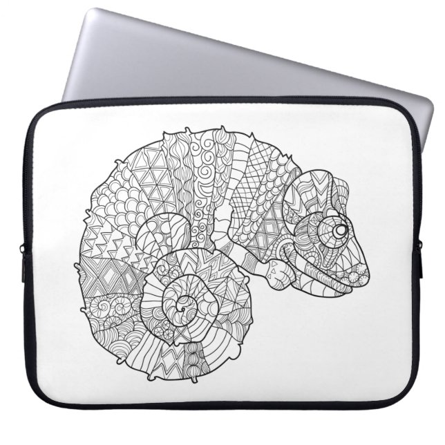 Housse Pour Ordinateur Portable Caméléon Zendoodle (Devant)