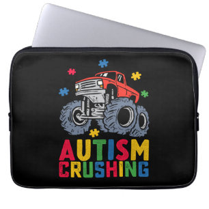 Housse Pour Ordinateur Portable Camion Monstre de Sensibilisation à l'Autisme Écra