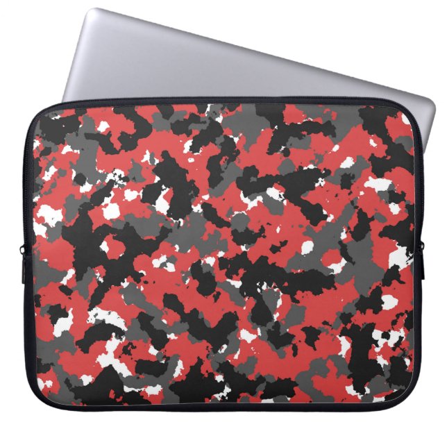 Housse Pour Ordinateur Portable Camo rouge (Devant)