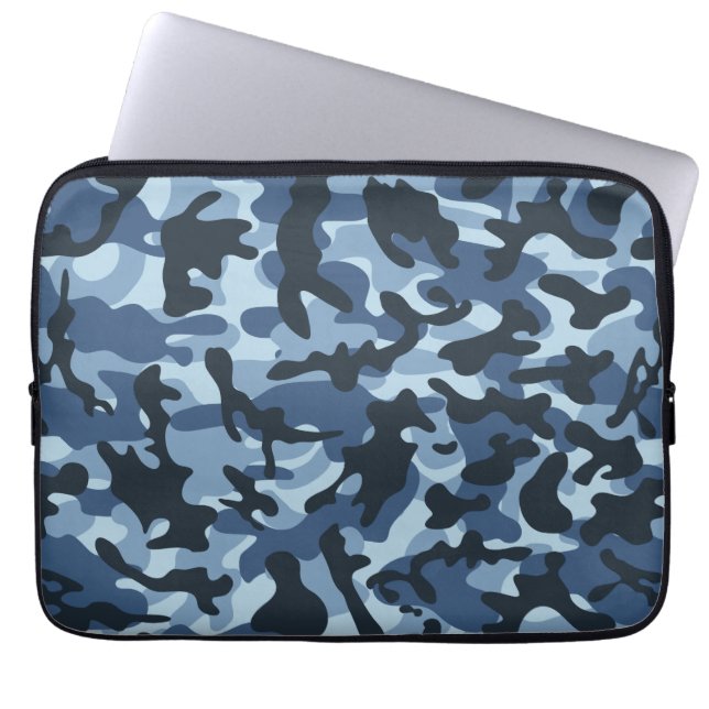Housse Pour Ordinateur Portable Camouflage bleu (Devant)