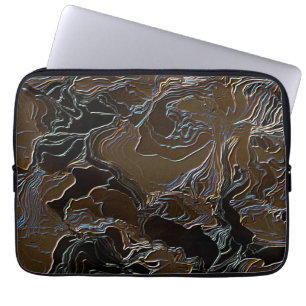 Housse Pour Ordinateur Portable Camouflage Brown métallique