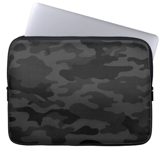 Housse Pour Ordinateur Portable Camouflage noir (Devant)