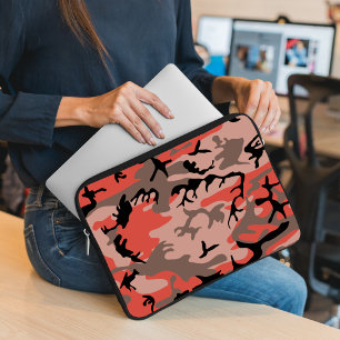 Housse Pour Ordinateur Portable Camouflage rouge et Brown, Armée