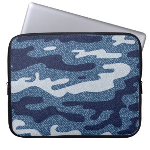 Housse Pour Ordinateur Portable Camouflage tacheté Denim Jeans Motif