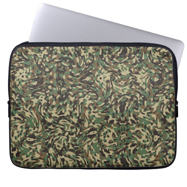 Housse Pour Ordinateur Portable Camouflage vert tendance (Devant)