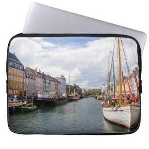 Housse Pour Ordinateur Portable Canal avec bateaux Copenhague