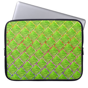 Housse Pour Ordinateur Portable Capa de portable, quadros verde amadurecido e linh