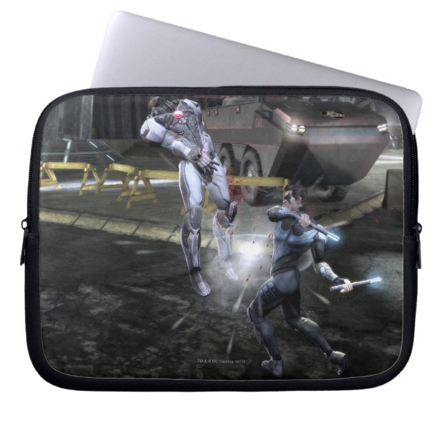 Housse Pour Ordinateur Portable Capture d'écran : Cyborg vs Nightwing 3 (Devant)