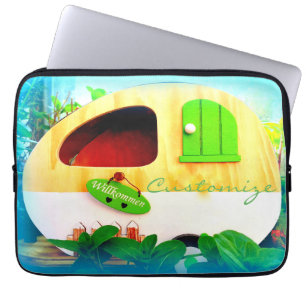 Housse Pour Ordinateur Portable caravane vintage classique