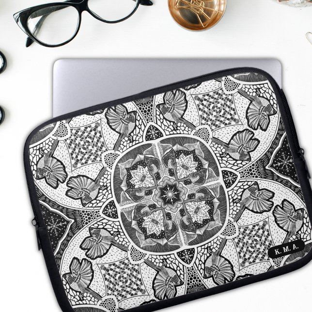 Housse Pour Ordinateur Portable Cardinaux d'hiver Mandala (Créateur téléchargé)