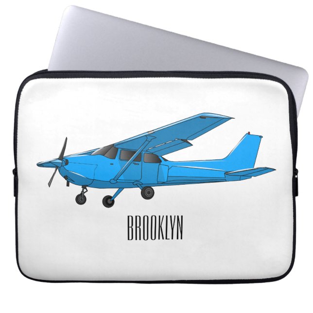 Housse Pour Ordinateur Portable Caricature d'avion à voilure fixe (Devant)