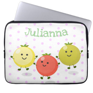 Housse Pour Ordinateur Portable Caricature de tomates cerises mûres