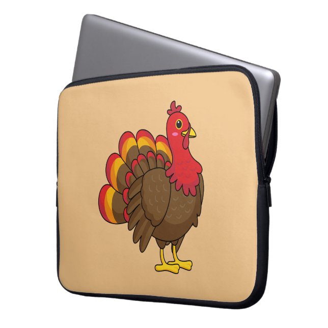 Housse Pour Ordinateur Portable Caricature mignonne Turquie (devant gauche)