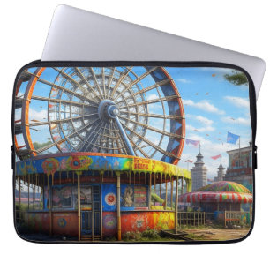 Housse Pour Ordinateur Portable Carnaval abandonné Ferris Wheel Ai art