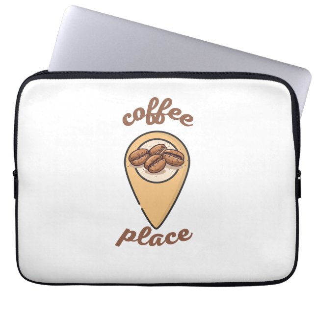 Housse Pour Ordinateur Portable carnet café (Devant)