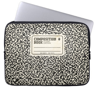 Housse Pour Ordinateur Portable Carnet de composition noire