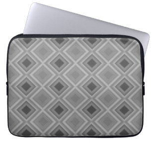 Housse Pour Ordinateur Portable Carré Diamond Monotone Black Grey