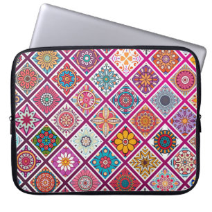 Housse Pour Ordinateur Portable Carreaux de Mandala marocains