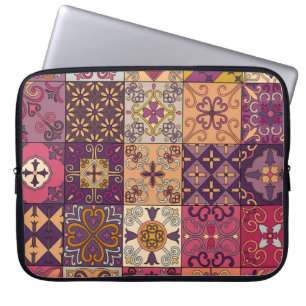 Housse Pour Ordinateur Portable Carrelage portugais : motif de style talavera.
