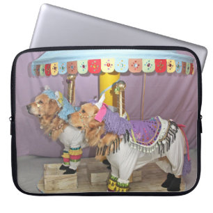 Housse Pour Ordinateur Portable Carrousel de golden retriever