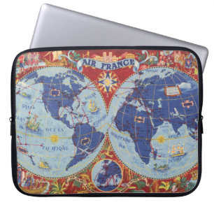 Housse Pour Ordinateur Portable Carte Air France du monde