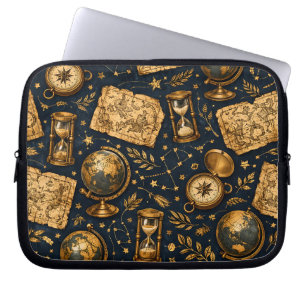 Housse Pour Ordinateur Portable Carte céleste vintage et motif d'astronomie
