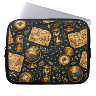 Housse Pour Ordinateur Portable Carte céleste vintage et motif d'astronomie