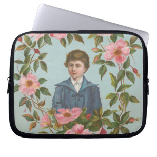 Housse Pour Ordinateur Portable Carte de la Saint-Valentin allemande antique kitsc