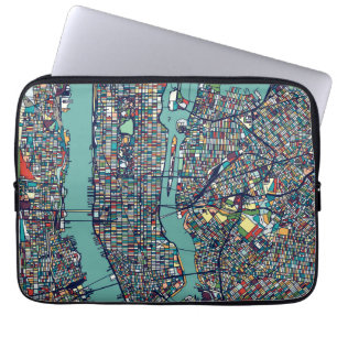 Housse Pour Ordinateur Portable Carte de Manhattan New York