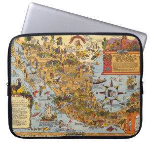 Housse Pour Ordinateur Portable Carte des États-Unis du Mexique