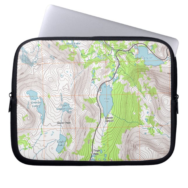 Housse Pour Ordinateur Portable Carte du contour topographique (Devant)