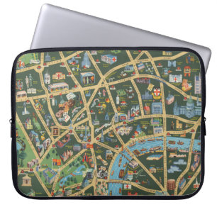Housse Pour Ordinateur Portable Carte du Daily Telegraph de Londres