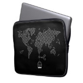 Housse Pour Ordinateur Portable Carte du monde (devant gauche)