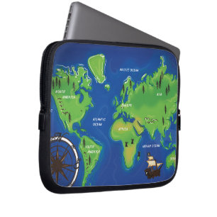 Housse Pour Ordinateur Portable Carte du monde