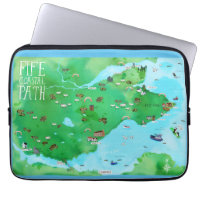 Carte illustrée de Fife Coastal Path Scotland